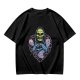 Olive T-Shirt With Grim Reaper Skull And Chain Heart Graphic