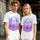 Olive T-shirt with Luffy Gear 5 Sun God Nika Anime Graphic Print
