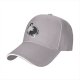 Black Baseball Cap With Yin Yang Cats Graphic Design