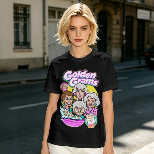 Golden Grams Themed Graphic T-Shirt Featuring The Golden Girls
