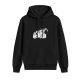 Black Hoodie with Grim Reaper Lounging on Couch Graphic