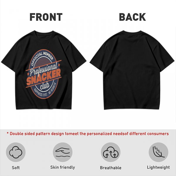 Olive T-Shirt with Professional Snacker Club Official Member Print