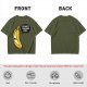 Olive T-shirt with sad banana graphic reading I'm not peeling well