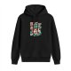 Black hoodie with corgi graphic and comic style print