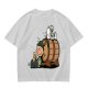 Olive T-Shirt with Charlie Brown and Snoopy at Oktoberfest Beer Barrel