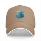 Black Baseball Cap With Turquoise Ancient Wise Man Face Art Print