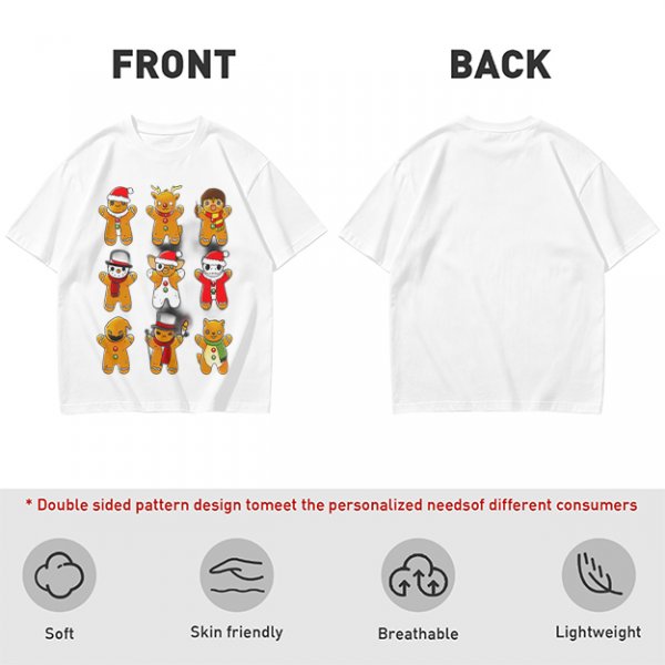 Olive Christmas Gingerbread Character Graphic T-Shirt