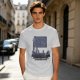 Olive green t-shirt with alien teaching plan graphic and funny text