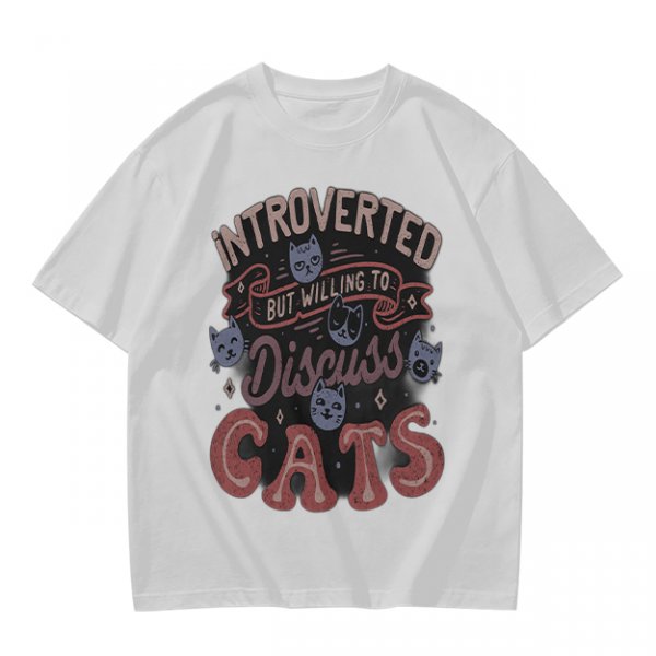 Introverted But Willing To Discuss Cats Graphic T-Shirt
