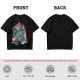 Olive T-Shirt With Girls On A Teal Tiger Graphic Print
