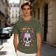 Olive T-Shirt with Day of the Dead Sugar Skull and Taco Food Art
