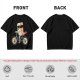 Olive T-Shirt With Sushi Ninja Riding Bicycle Print