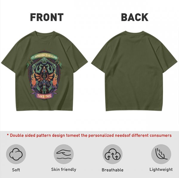 It's Dangerous To Go Alone Take This Zelda Themed Graphic T-Shirt