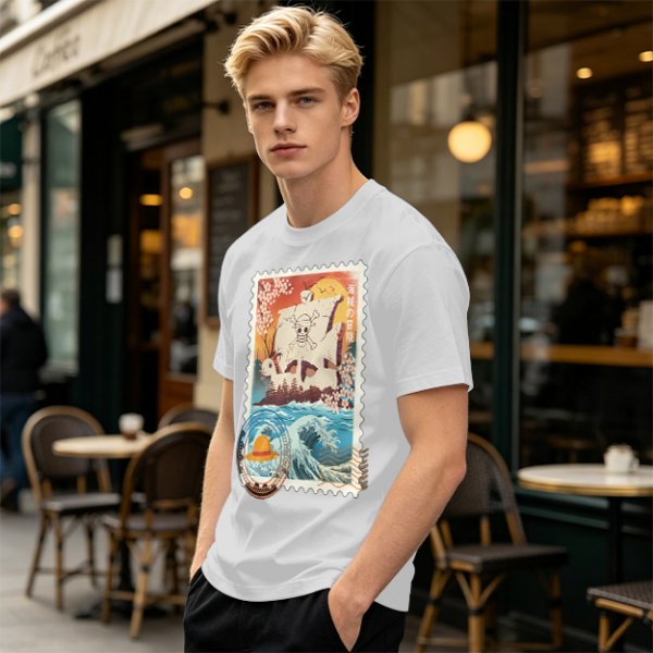 One Piece Going Merry Ship Stamp Graphic T-Shirt