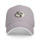 Black baseball cap with yin yang cat graphic design