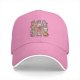 Black baseball cap with cute monster cat graphic print