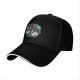 Black Baseball Cap With Mermaid And Pearl Shell Graphic