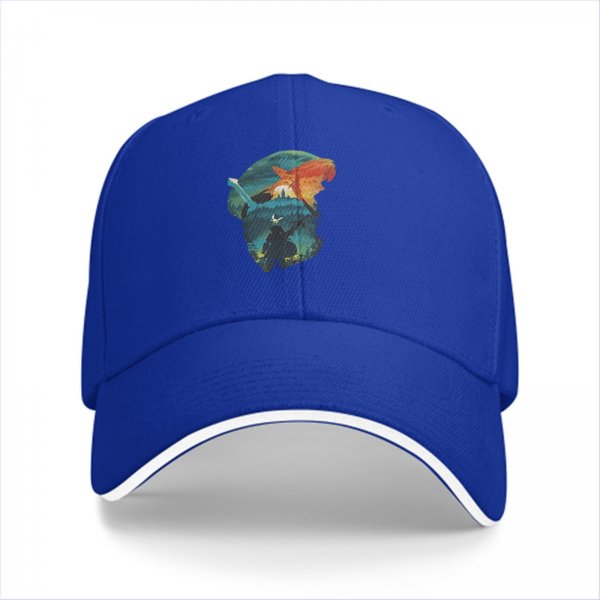 Black Baseball Cap With Fantasy Warrior Art Print
