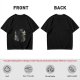 Olive Green Crewneck T-Shirt With Whimsical Graphic Print