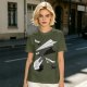 Olive T-Shirt with Paper Airplane Star Wars Inspired Print
