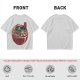 Olive T-shirt with Samurai Cat Surfing Ramen Bowl Art