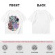 Olive T-Shirt With Maneki-Neko Sabertooth Cat And Crow Art