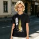 Olive T-Shirt With Cartoon Marshmallow and Burning Character Print