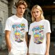Oversized Graphic Tee with Death Flavor Bubble Tea Print