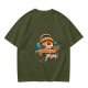 Olive T-Shirt With Angel Pizza Slice 'Heaven's Slice' Graphic