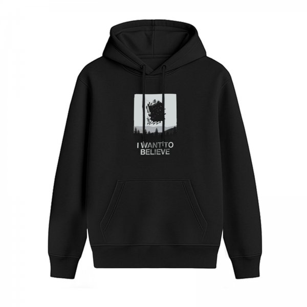 I Want To Believe Graphic Black Hoodie