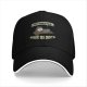 Black baseball cap with funny cat email joke graphic