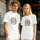 Olive Green T-Shirt With Cute Totoro And Leaf Print