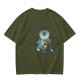 Olive T-Shirt With Dreamcatcher And Cute Cat Kittens Print
