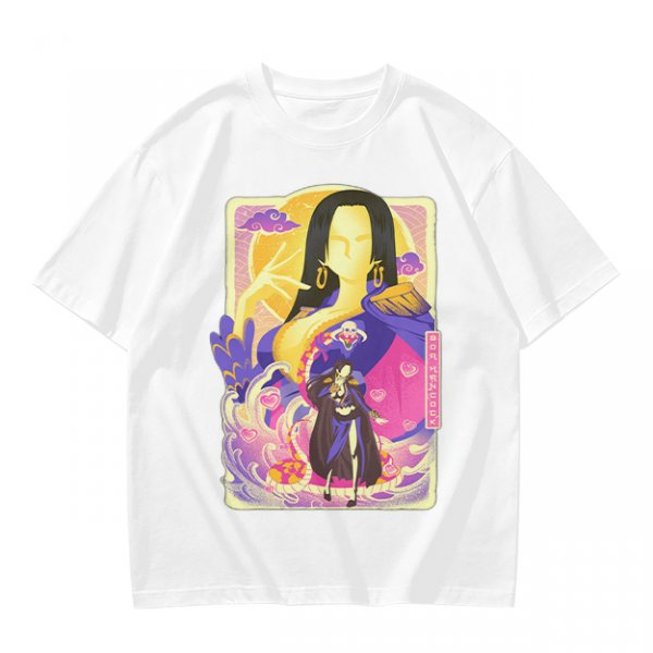 Oriental anime character graphic olive green casual t-shirt