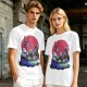 Olive T-Shirt With Anxious Sushi Characters In Soy Sauce Bowl Print