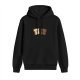 Black Hoodie With Toast Slice Graphic Print