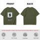 Olive t-shirt with 'I Want To Believe' UFO landscape print