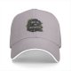 Black baseball cap with 'Here Lies My Motivation' tombstone graphic
