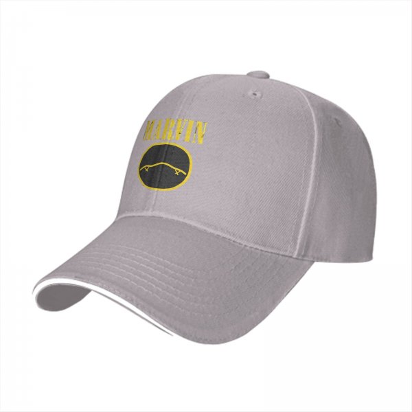 Black baseball cap with Marvin dead face graphic print
