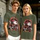 Olive T-Shirt Featuring Snoopy as a Fantasy Warrior with Woodstock