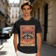 Olive T-Shirt With Raccoon El Diablo Tarot Card Print