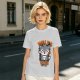 Olive t-shirt with cute wolf vanity graphic and playful text