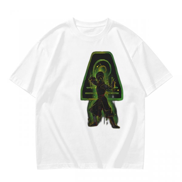 Olive T-shirt with Earth Bender Silhouette Graphic