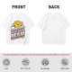 Olive graphic t-shirt with 'Someday We'll All Be Dead!' star and rainbow print