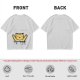 Olive T-Shirt with Happy Raised Paw Cat and 'NOTHING' Print