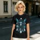 Olive T-Shirt With Celestial Dreamcatcher And Animal Artwork