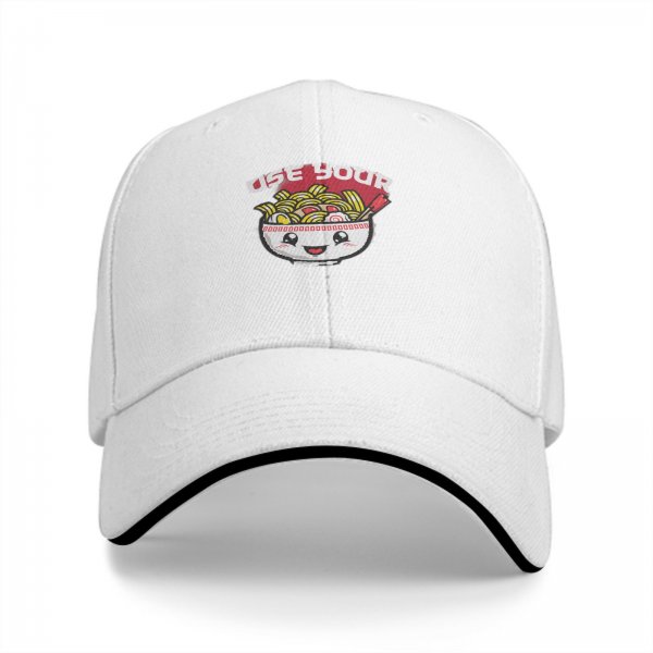 Use Your Ramen Kawaii Graphic Black Baseball Cap