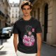 Olive T-Shirt With Cute Kirby Candy Bag Graphic
