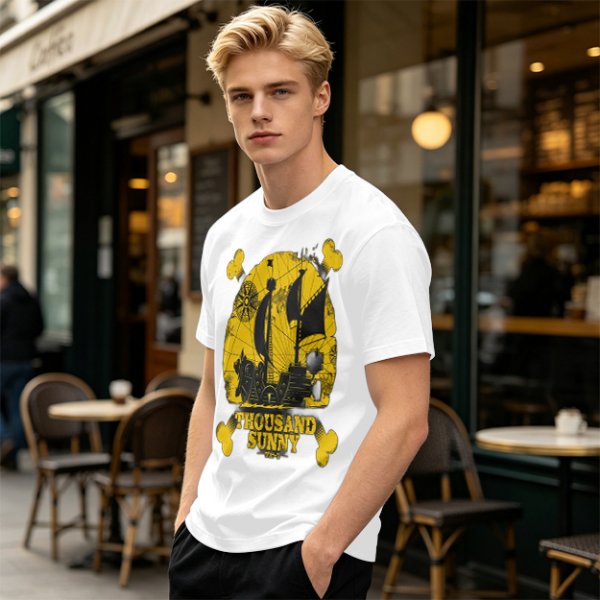 One Piece Thousand Sunny Pirate Ship Graphic T-Shirt