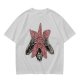 Olive Green T-Shirt With Starfish Monster Rock Hand Print